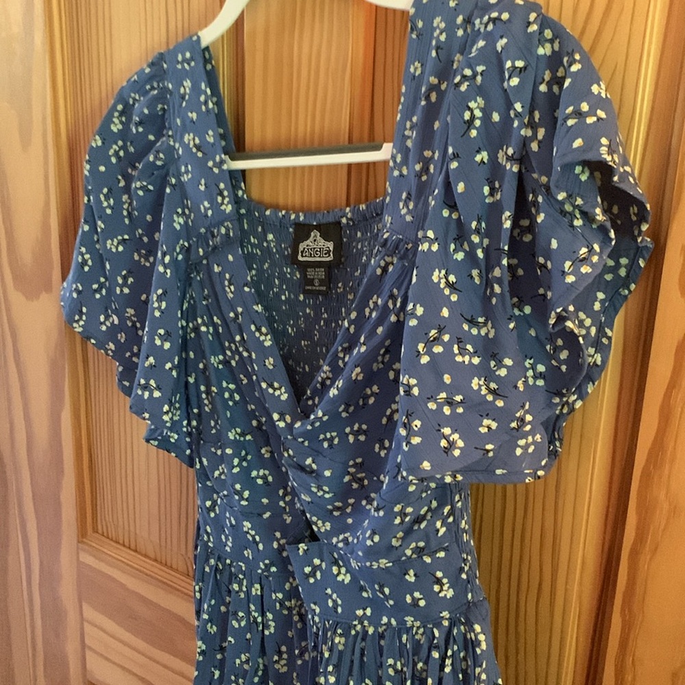 Angie Floral Blue Dress - Picture 4 of 6